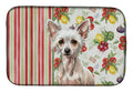 Hairless Chinese Crested Vegetables Dish Drying Mat Absorbent Dish Drying Mat Pad for Kitchen Counter Dish Drainer Mat for Countertop, 14 x 21", Multicolor