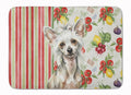 Hairless Mottled Pattern Chinese Crested Vegetables Memory Foam Kitchen Mat Machine Washable Anti-Fatigue Cushion Comfort Bath or Kitchen Rug