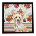 Hairless Palomino Chinese Crested Vegetables Framed Metal Print Bathroom, Kitchen, Office, Home Decor Wall Art Ready to Hang, Square, 8X8