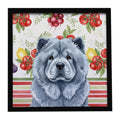 Blue Chow Chow Vegetables Framed Metal Print Bathroom, Kitchen, Office, Home Decor Wall Art Ready to Hang, Square, 8X8