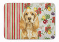 Buff Cocker Spaniel Vegetables Memory Foam Kitchen Mat Machine Washable Anti-Fatigue Cushion Comfort Bath or Kitchen Rug