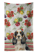 Parti Cocker Spaniel Vegetables Kitchen Towel Velour Plush Front and Cotton Loop Back Machine Washable
