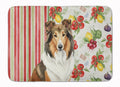 Sable Collie Vegetables Memory Foam Kitchen Mat Machine Washable Anti-Fatigue Cushion Comfort Bath or Kitchen Rug
