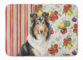 Tricolor Collie Vegetables Memory Foam Kitchen Mat Machine Washable Anti-Fatigue Cushion Comfort Bath or Kitchen Rug