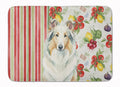White Collie Vegetables Memory Foam Kitchen Mat Machine Washable Anti-Fatigue Cushion Comfort Bath or Kitchen Rug