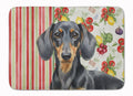 Black and Tan Dachshund Vegetables Memory Foam Kitchen Mat Machine Washable Anti-Fatigue Cushion Comfort Bath or Kitchen Rug