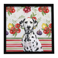Dalmatian Vegetables Framed Metal Print Bathroom, Kitchen, Office, Home Decor Wall Art Ready to Hang, Square, 8X8