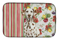 Liver Dalmatian Vegetables Dish Drying Mat Absorbent Dish Drying Mat Pad for Kitchen Counter Dish Drainer Mat for Countertop, 14 x 21", Multicolor