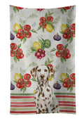 Liver Dalmatian Vegetables Kitchen Towel Velour Plush Front and Cotton Loop Back Machine Washable