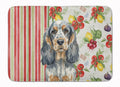 Blue Roan & Tan English Cocker Spaniel Vegetables Memory Foam Kitchen Mat Machine Washable Anti-Fatigue Cushion Comfort Bath or Kitchen Rug