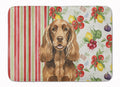 Liver English Cocker Spaniel Vegetables Memory Foam Kitchen Mat Machine Washable Anti-Fatigue Cushion Comfort Bath or Kitchen Rug