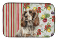 Liver Roan English Cocker Spaniel Vegetables Dish Drying Mat Absorbent Dish Drying Mat Pad for Kitchen Counter Dish Drainer Mat for Countertop, 14 x 21", Multicolor