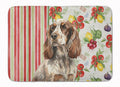 Liver Roan English Cocker Spaniel Vegetables Memory Foam Kitchen Mat Machine Washable Anti-Fatigue Cushion Comfort Bath or Kitchen Rug