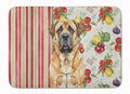 Apricot English Mastiff Vegetables Memory Foam Kitchen Mat Machine Washable Anti-Fatigue Cushion Comfort Bath or Kitchen Rug