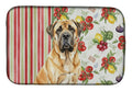 Fawn English Mastiff Vegetables Dish Drying Mat Absorbent Dish Drying Mat Pad for Kitchen Counter Dish Drainer Mat for Countertop, 14 x 21", Multicolor