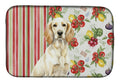 Lemon Belton English Setter Vegetables Dish Drying Mat Absorbent Dish Drying Mat Pad for Kitchen Counter Dish Drainer Mat for Countertop, 14 x 21", Multicolor