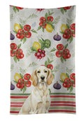 Lemon Belton English Setter Vegetables Kitchen Towel Velour Plush Front and Cotton Loop Back Machine Washable