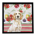Lemon Belton English Setter Vegetables Framed Metal Print Bathroom, Kitchen, Office, Home Decor Wall Art Ready to Hang, Square, 8X8