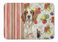 Tricolor English Setter Vegetables Memory Foam Kitchen Mat Machine Washable Anti-Fatigue Cushion Comfort Bath or Kitchen Rug