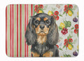 Black and Tan English Toy Spaniel Vegetables Memory Foam Kitchen Mat Machine Washable Anti-Fatigue Cushion Comfort Bath or Kitchen Rug