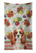 Blenheim English Toy Spaniel Vegetables Kitchen Towel Velour Plush Front and Cotton Loop Back Machine Washable