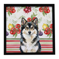 Finnish Lapphund Vegetables Framed Metal Print Bathroom, Kitchen, Office, Home Decor Wall Art Ready to Hang, Square, 8X8