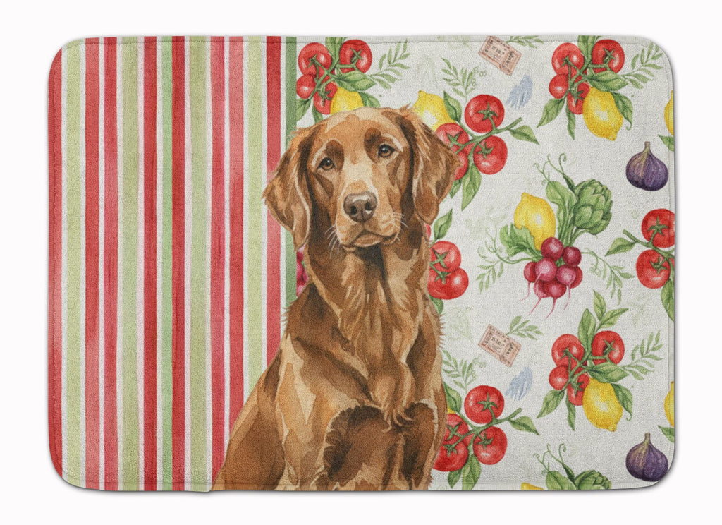 Liver Flat-Coated Retriever Vegetables Memory Foam Kitchen Mat Machine Washable Anti-Fatigue Cushion Comfort Bath or Kitchen Rug