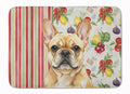 Fawn French Bulldog Vegetables Memory Foam Kitchen Mat Machine Washable Anti-Fatigue Cushion Comfort Bath or Kitchen Rug