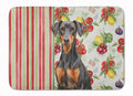 German Pinscher Vegetables Memory Foam Kitchen Mat Machine Washable Anti-Fatigue Cushion Comfort Bath or Kitchen Rug