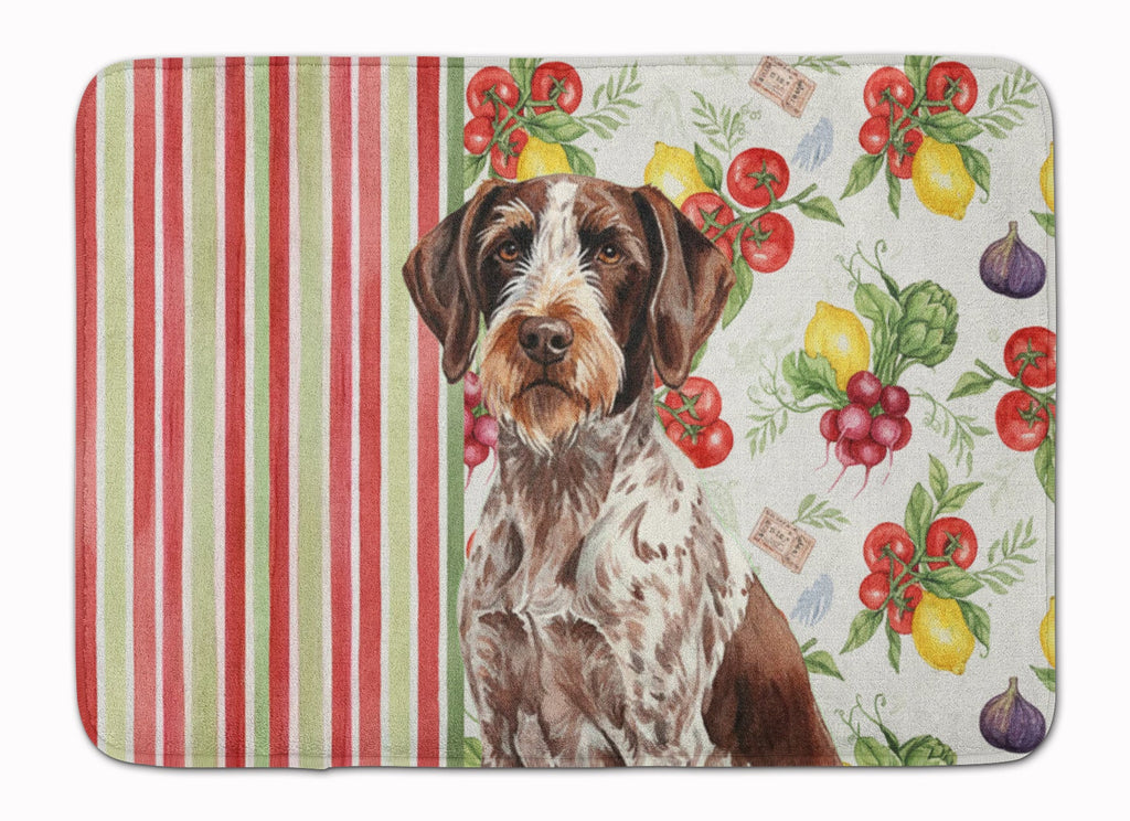 Roan German Wirehaired Pointer Vegetables Memory Foam Kitchen Mat Machine Washable Anti-Fatigue Cushion Comfort Bath or Kitchen Rug