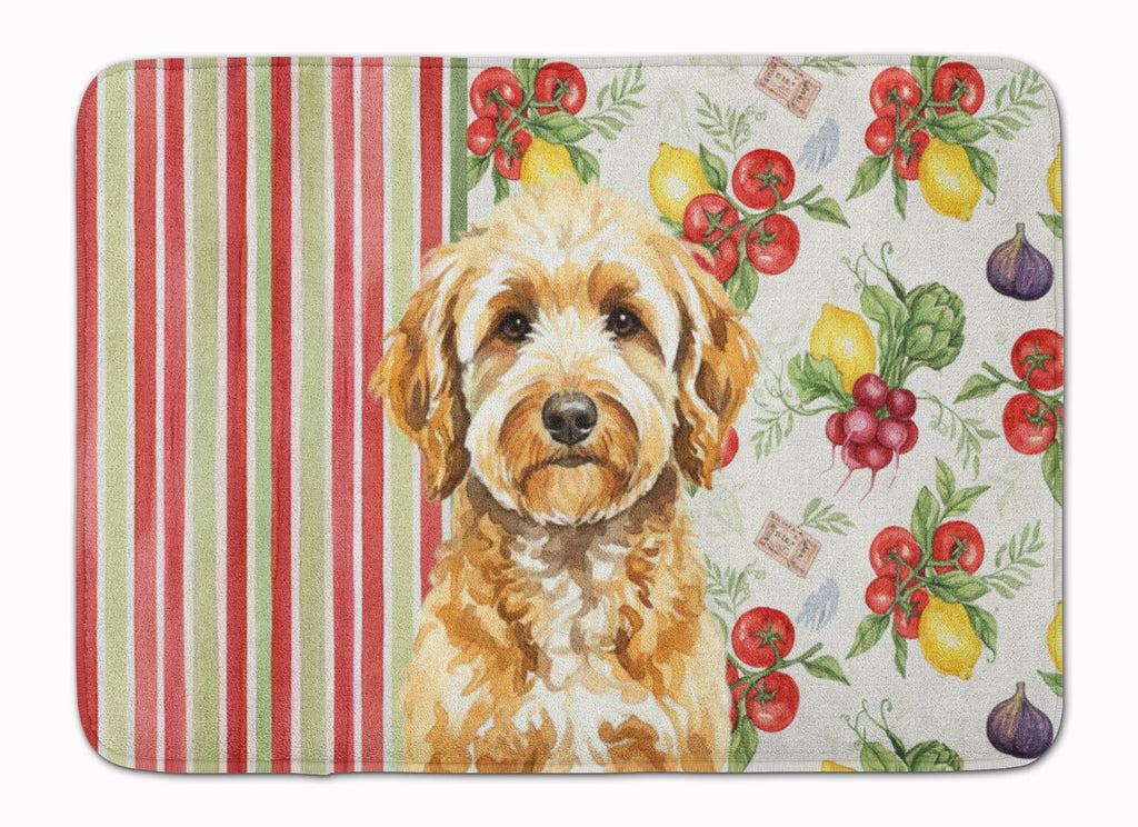 Goldendoodle Vegetables Memory Foam Kitchen Mat Machine Washable Anti-Fatigue Cushion Comfort Bath or Kitchen Rug