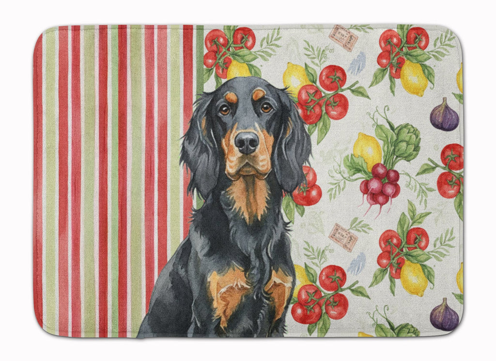 Gordon Setter Vegetables Memory Foam Kitchen Mat Machine Washable Anti-Fatigue Cushion Comfort Bath or Kitchen Rug