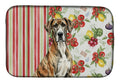 Brindle Great Dane Vegetables Dish Drying Mat Absorbent Dish Drying Mat Pad for Kitchen Counter Dish Drainer Mat for Countertop, 14 x 21", Multicolor