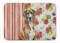 Brindle Great Dane Vegetables Memory Foam Kitchen Mat Machine Washable Anti-Fatigue Cushion Comfort Bath or Kitchen Rug