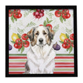 Badger Great Pyrenees Vegetables Framed Metal Print Bathroom, Kitchen, Office, Home Decor Wall Art Ready to Hang, Square, 8X8