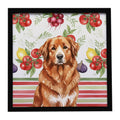 Reddish Brown Great Pyrenees Vegetables Framed Metal Print Bathroom, Kitchen, Office, Home Decor Wall Art Ready to Hang, Square, 8X8