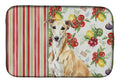 Fawn Greyhound Vegetables Dish Drying Mat Absorbent Dish Drying Mat Pad for Kitchen Counter Dish Drainer Mat for Countertop, 14 x 21", Multicolor