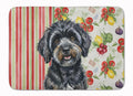 Black Havanese Vegetables Memory Foam Kitchen Mat Machine Washable Anti-Fatigue Cushion Comfort Bath or Kitchen Rug
