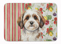 Parti-color Havanese Vegetables Memory Foam Kitchen Mat Machine Washable Anti-Fatigue Cushion Comfort Bath or Kitchen Rug