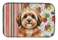 Sable Havanese Vegetables Dish Drying Mat Absorbent Dish Drying Mat Pad for Kitchen Counter Dish Drainer Mat for Countertop, 14 x 21", Multicolor