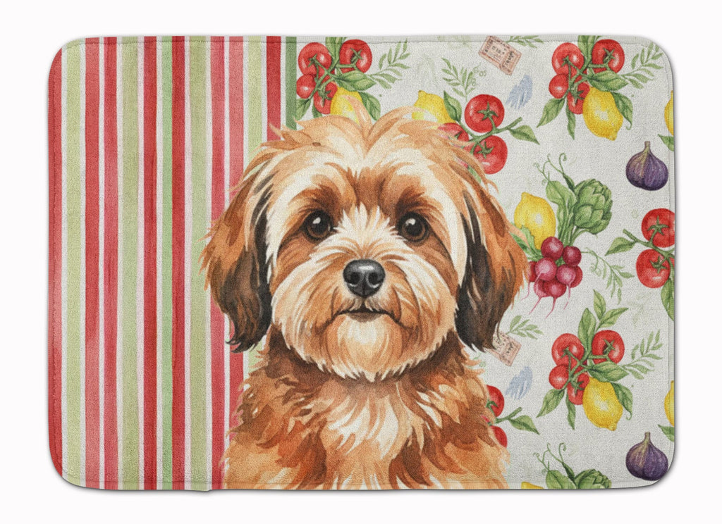 Sable Havanese Vegetables Memory Foam Kitchen Mat Machine Washable Anti-Fatigue Cushion Comfort Bath or Kitchen Rug