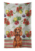 Irish Setter Vegetables Kitchen Towel Velour Plush Front and Cotton Loop Back Machine Washable