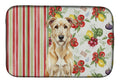 Wheaten Irish Wolfhound Vegetables Dish Drying Mat Absorbent Dish Drying Mat Pad for Kitchen Counter Dish Drainer Mat for Countertop, 14 x 21", Multicolor