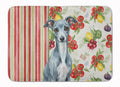 Blue Italian Greyhound Vegetables Memory Foam Kitchen Mat Machine Washable Anti-Fatigue Cushion Comfort Bath or Kitchen Rug