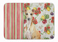Fawn Italian Greyhound Vegetables Memory Foam Kitchen Mat Machine Washable Anti-Fatigue Cushion Comfort Bath or Kitchen Rug