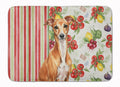 Red Italian Greyhound Vegetables Memory Foam Kitchen Mat Machine Washable Anti-Fatigue Cushion Comfort Bath or Kitchen Rug