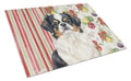 Tricolor Japanese Chin Vegetables Cutting Board Tempered Glass Kitchen Cutting Surface, Heat Resistant Chopping, Non-Slip Feet, Food Prep & Serving