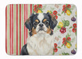 Tricolor Japanese Chin Vegetables Memory Foam Kitchen Mat Machine Washable Anti-Fatigue Cushion Comfort Bath or Kitchen Rug