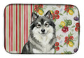 Keeshond Vegetables Dish Drying Mat Absorbent Dish Drying Mat Pad for Kitchen Counter Dish Drainer Mat for Countertop, 14 x 21", Multicolor