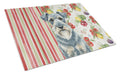 Kerry Blue Terrier Vegetables Cutting Board Tempered Glass Kitchen Cutting Surface, Heat Resistant Chopping, Non-Slip Feet, Food Prep & Serving